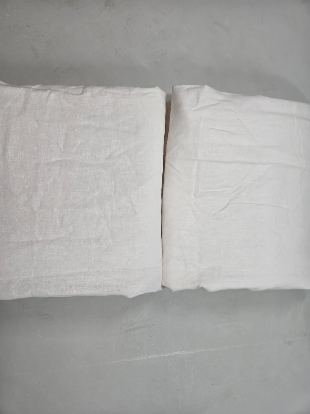 QUINCE Set Of 2 48x96 European Linen Curtains Cream 0429